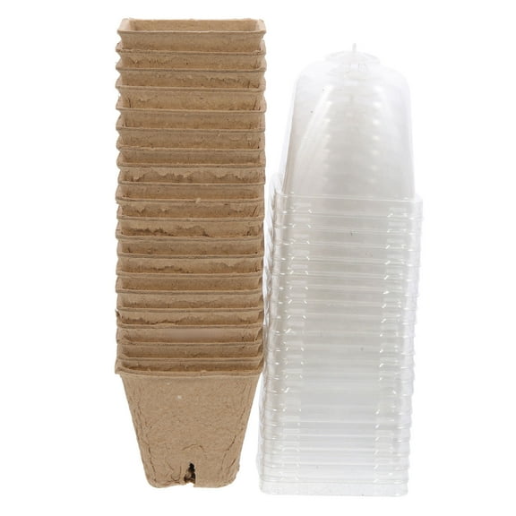 FRCOLOR 20Pcs Solid Color Seed Starter Flowerpots for All Seasons Pot with Lid