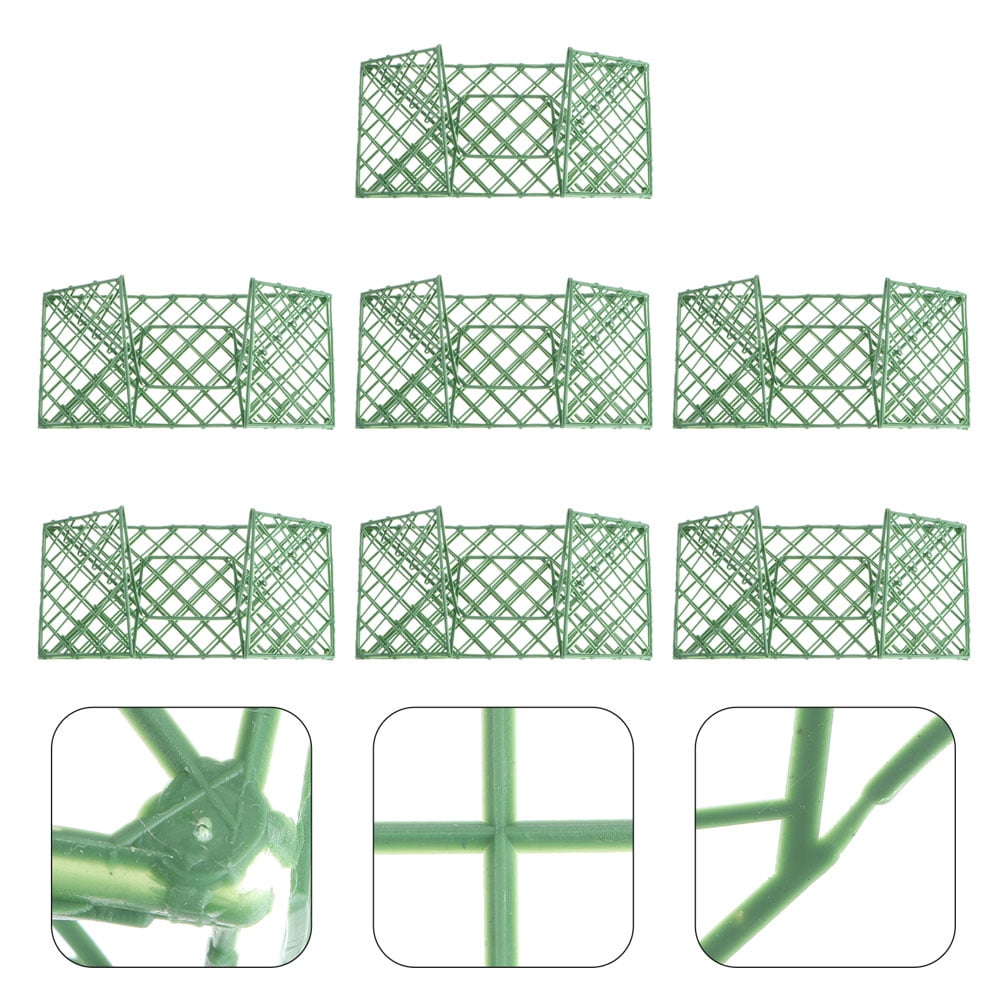 FRCOLOR Plastic Flower Mud Fixer Green Floral Cage for Home Flower Arrangement 20Pcs