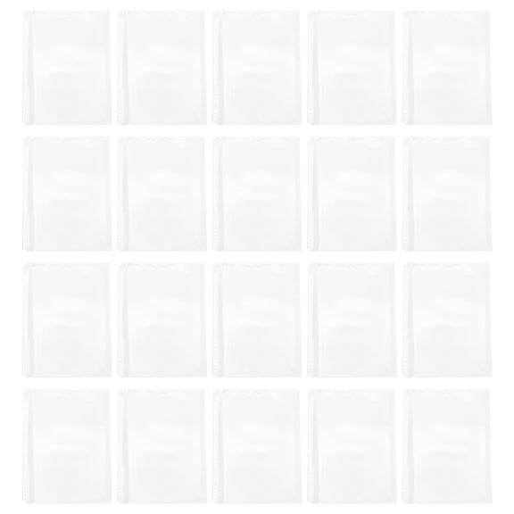 FRCOLOR 20pcs 30-Hole A4 Document Folder Inserts Clear Binder Sleeves Transparent File Holder Waterproof Document Wallet for School Office Home Protects