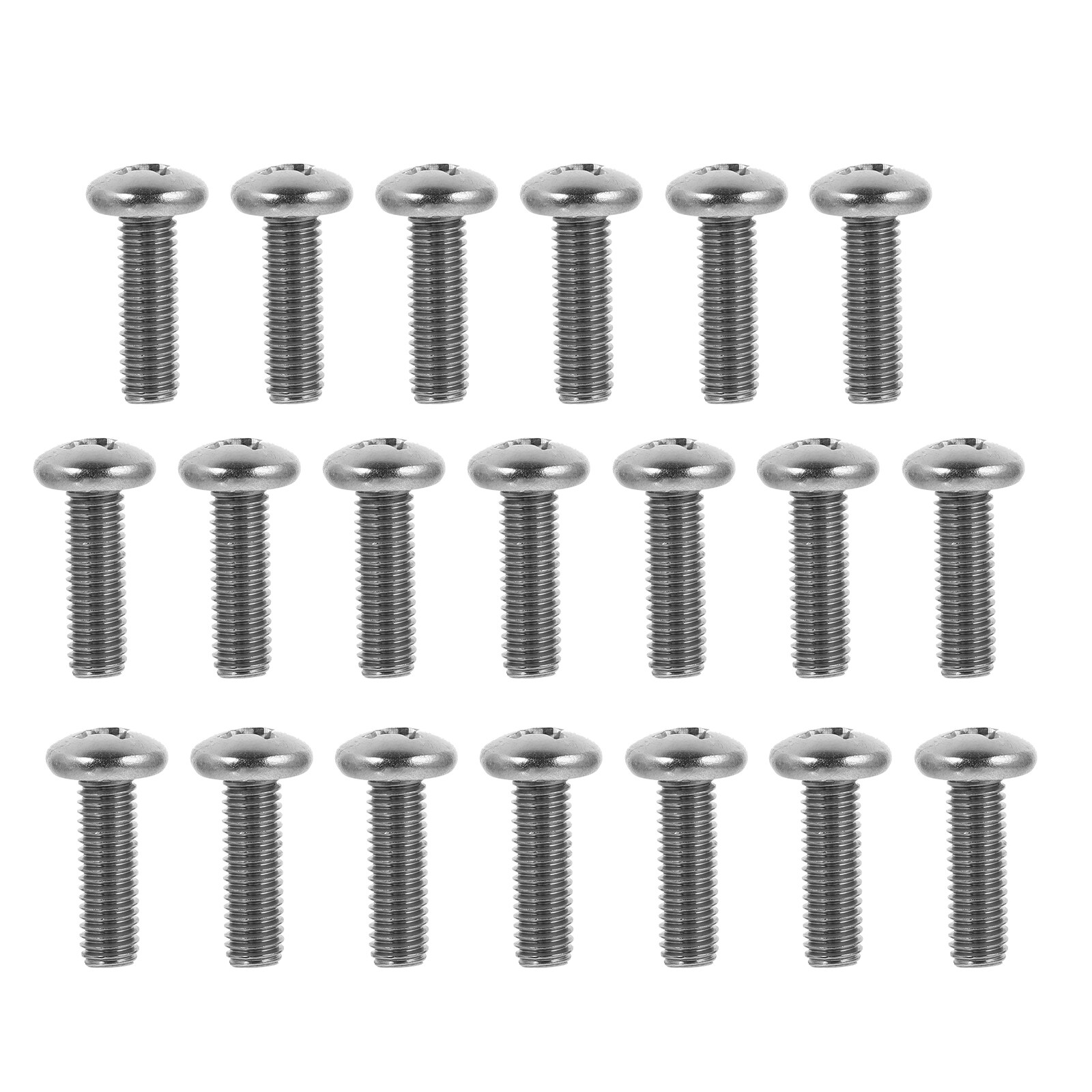 FRCOLOR 20pcs Cross Recessed Pan Head Screws Stainless Steel M8 Screws