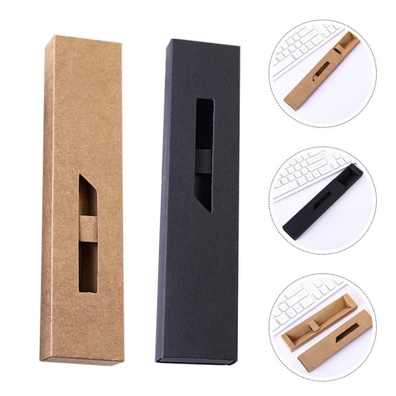 FRCOLOR 20pcs Empty Pen Box Pen Case With Window Cardboard Pen Box Ballpoint Packaging Presentation Display Box For Jewelry Office Supplies Birthday