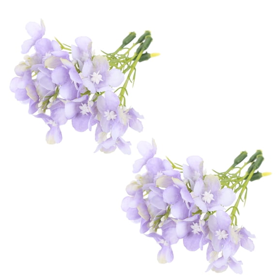 FRCOLOR 20pcs Faux Flower Picks Artificial Short Hydrangea Stems for DIY Headdress