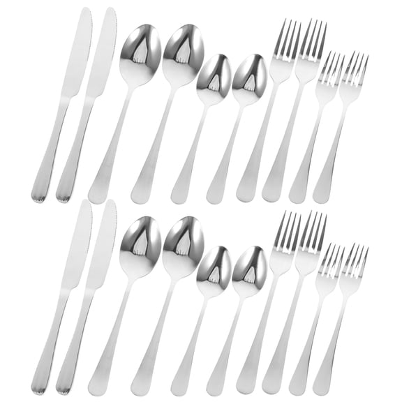 FRCOLOR 20pcs Flatware Steak Stainless Steel Western Tableware Metal Flatware Cutlery Western Tableware Set Household Dinnerware Silverware Set
