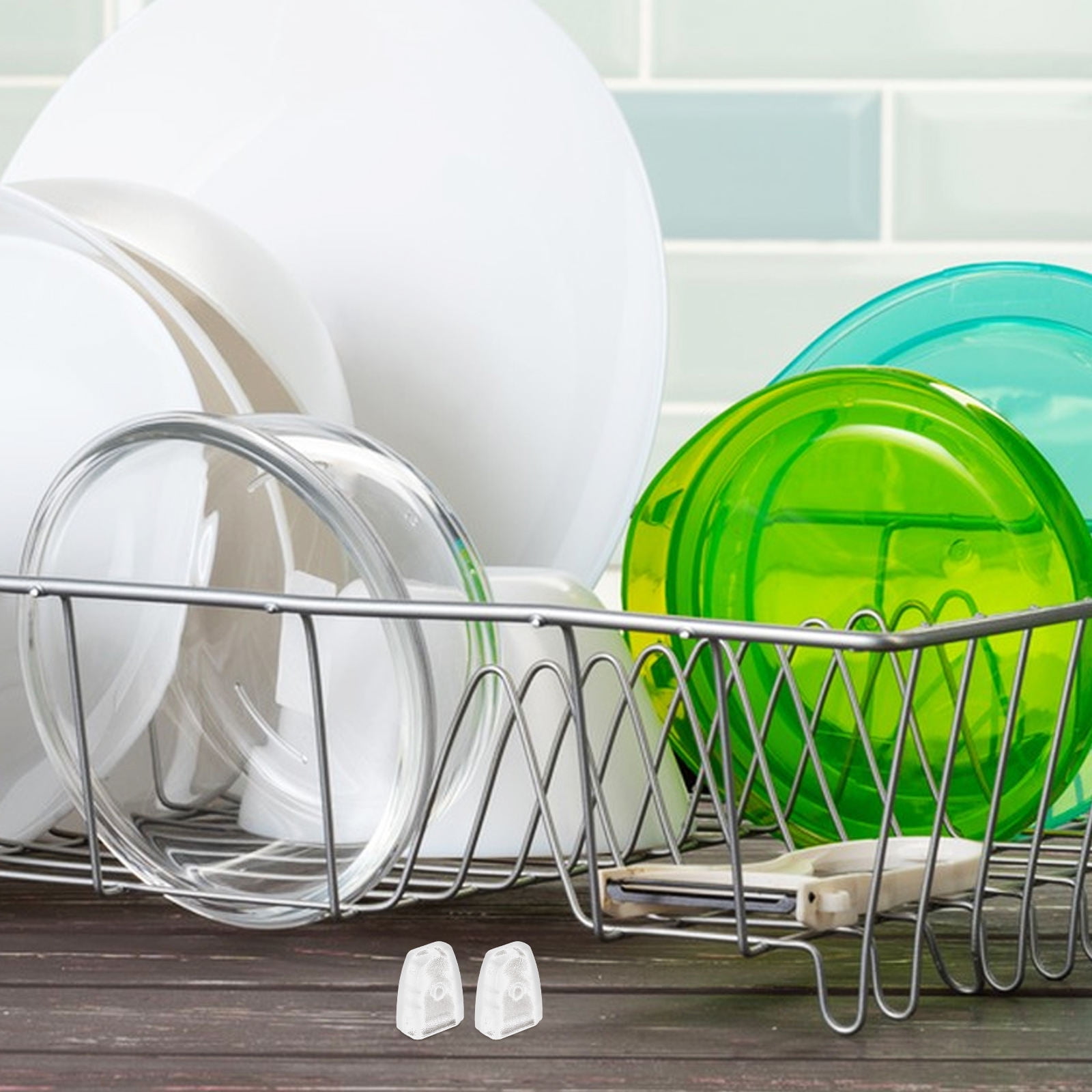 FRCOLOR 20pcs Kitchen Sink Grid Basket Feet Dish Rack Replacement Feet ...