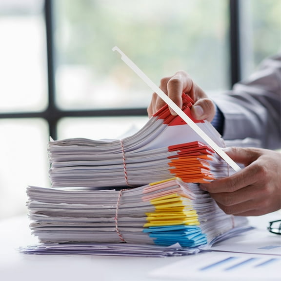 FRCOLOR 20pcs Metal Hanging File Bars Hooks for Easy Suspension File Holder for Wall Reliable File Organizer for Office School Home