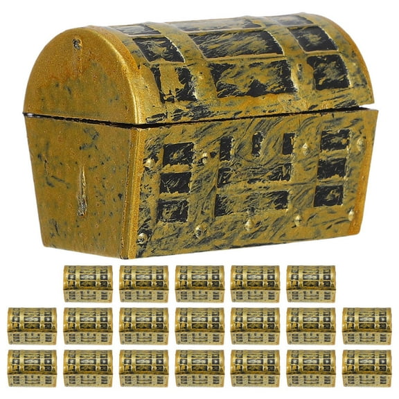 FRCOLOR 20pcs Miniature Treasure Box Model Doll House Mini Layout Treasure Chest Props Treasure Box Models Party Favors Desktop Ornaments