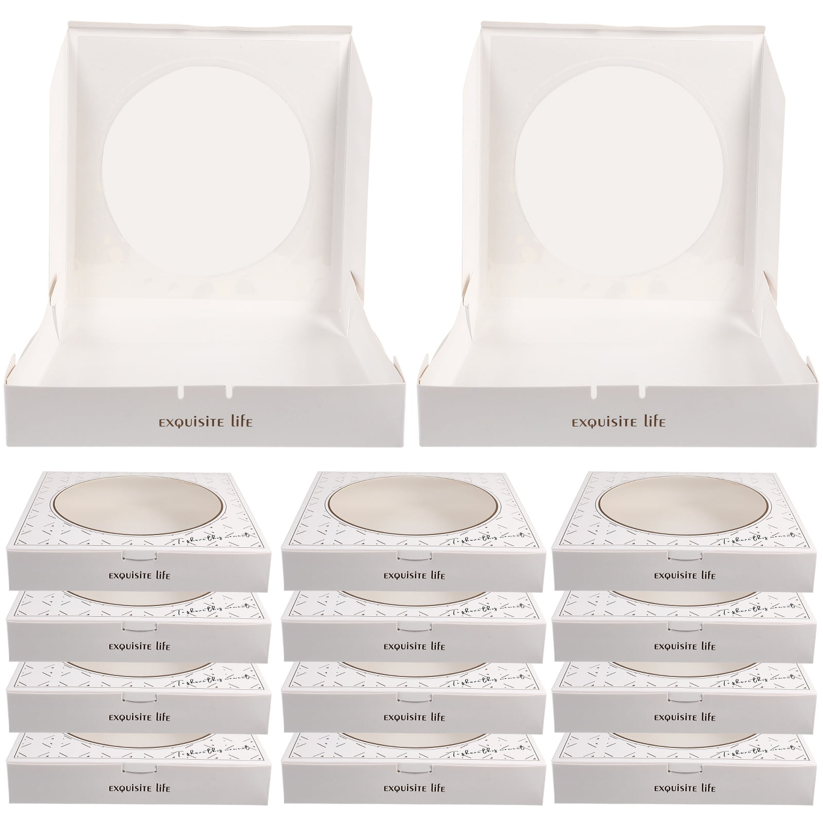 FRCOLOR 20pcs Pizza Box with Window Pizza Case with Clear Window Pizza