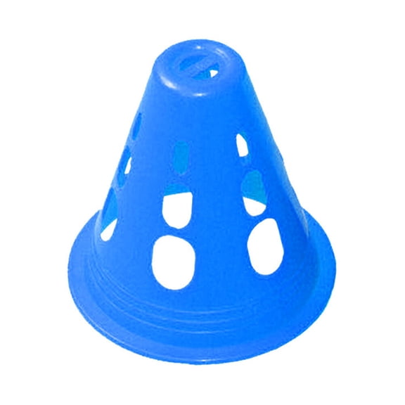 FRCOLOR 20pcs Plastic Roller Skating Cone Windproof Roadblock Training Traffic Road Cones (Assorted Color, Hollow Style)