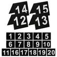 thumbnail image 1 of FRCOLOR 20pcs Table Tents Numbered Table Signs Double Sided Table Numbers Restaurant Table Numbers 1-20, 1 of 8