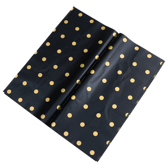 LABSERRON 20Pcs Waterproof Wrapping Paper Rolls Black Creative Design for Weddings and Birthdays