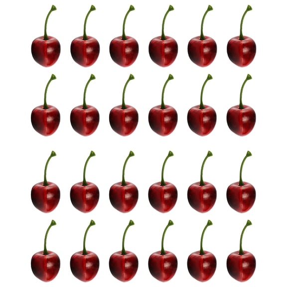 LABSERRON Vivid Decorative Cherry Simulation Fruit Model for Home Decoration, Realistic Red Plastic