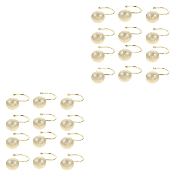 WRISTBIQUE Decorative Use Iron Golden Half Round Shower Hooks 24Pcs