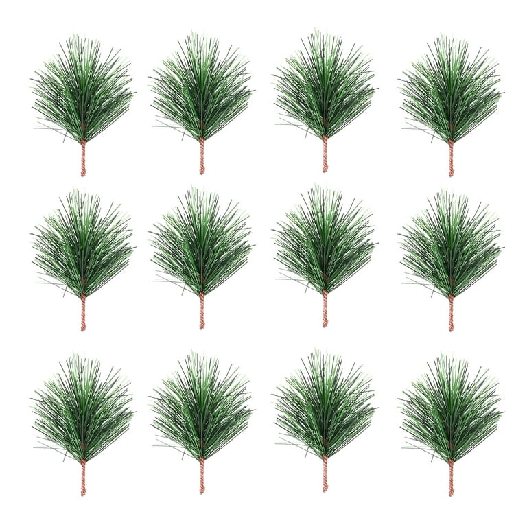 FRCOLOR 24Pcs Creative Pine Picks Novelty Simulation Christmas Pine Branches  Decors 