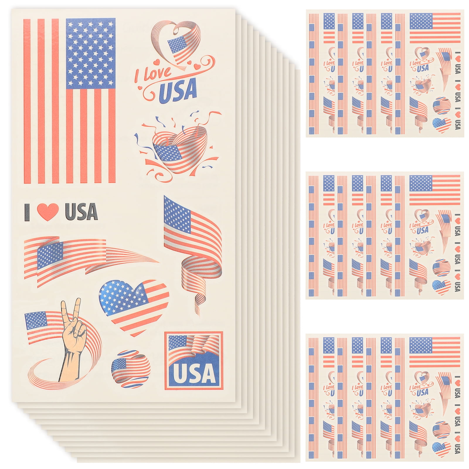 FRCOLOR 24Pcs World Flag Stickers Football Match Cheering Face Stickers