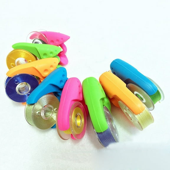 FRCOLOR 24pcs Bobbin Clamps Holders shell Thread Spool Huggers for Sewing Machine Prevent Thread Unwinding (Mixed Color)