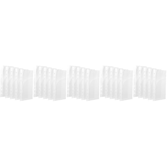 TAILTOSS Transparent PP Binder Accessory Pockets for Home Budgeting 25Pcs