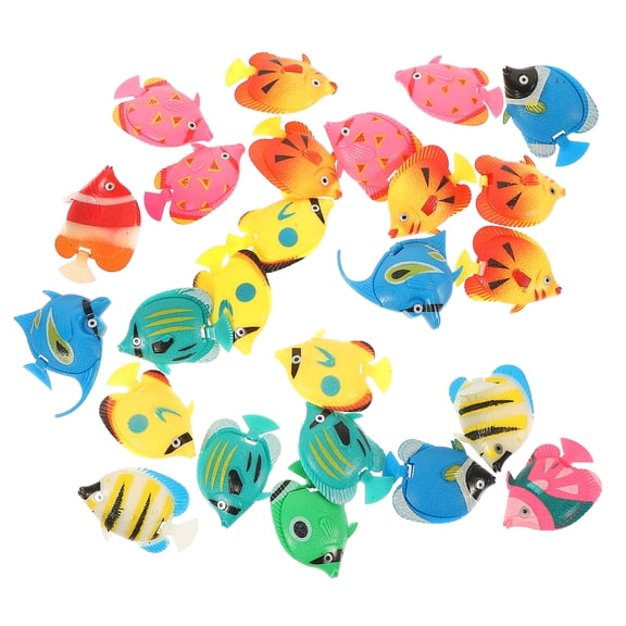FRCOLOR 25 Pcs Fish Decor Small Tank Decoration Simulated Tropical Aquarium