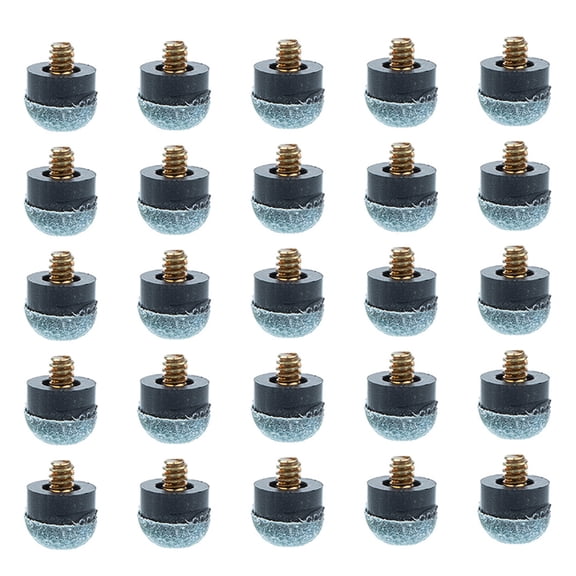 FRCOLOR 25Pcs Pool Cue Tips Convenient Billiard Cue Tips Screw On Pool Cue Tips Replacement Cue Tips,5.31"X2.76"X1.38"