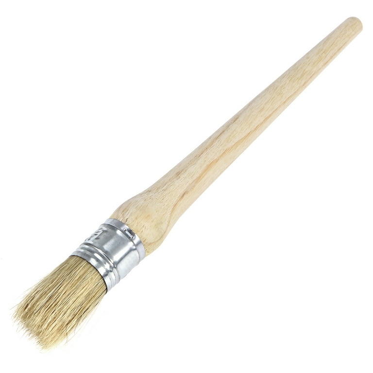 FRCOLOR 25mm Professional Wax Brush Painting Waxing Clear Soft Wax Brush for Furniture Stencils Home Decor Wood Large Brushes with Natural Bristles