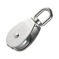 thumbnail image 1 of FRCOLOR 25mm Stainless Steel Single Sheaved Pulley Roller for Manual Work Silver 150kg Load Capacity, 1 of 8