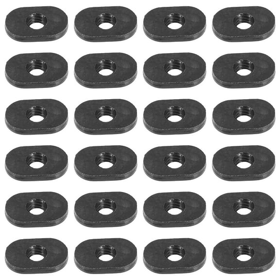 FRCOLOR 25pcs Metal Nuts Easy Install Slide-In T-Slot Nuts T-Nut Blocks Simple Nut Blocks for Home Improvement Industrial Use and DIY Projects