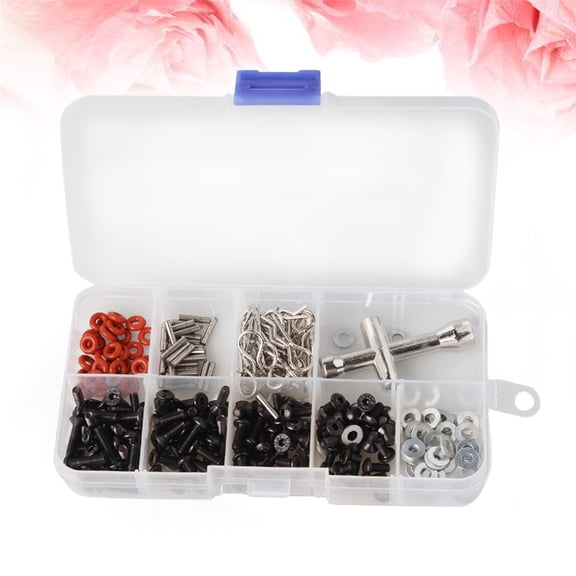 FRCOLOR 270Pc D3 D4 Accessories RC Car Screw Stainless Steel Screws Box Repair Tool Kit for RC Car