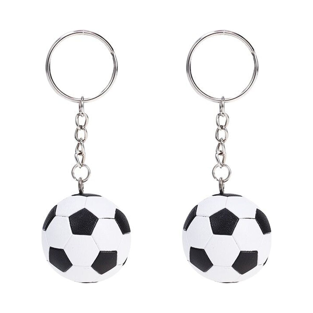 FRCOLOR 2PCS 4CM Soccer Ball Keychains for Kids Party Favors and School