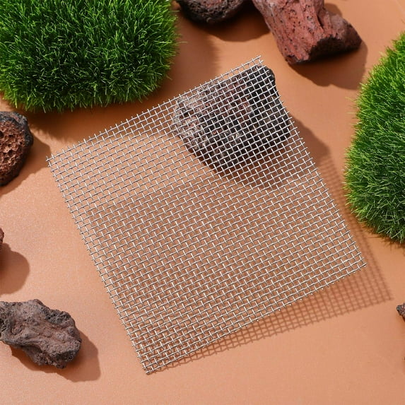 FRCOLOR 2PCS 8 CM Size 304 Stainless Steel Moss Wall Floor Mesh Kit Aquarium Water Grass Fixed Net