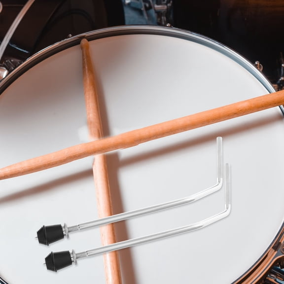 WASHWEPE Bass Drum Feet Stainless Steel Simple Design 2Set Universal Drum Clamp
