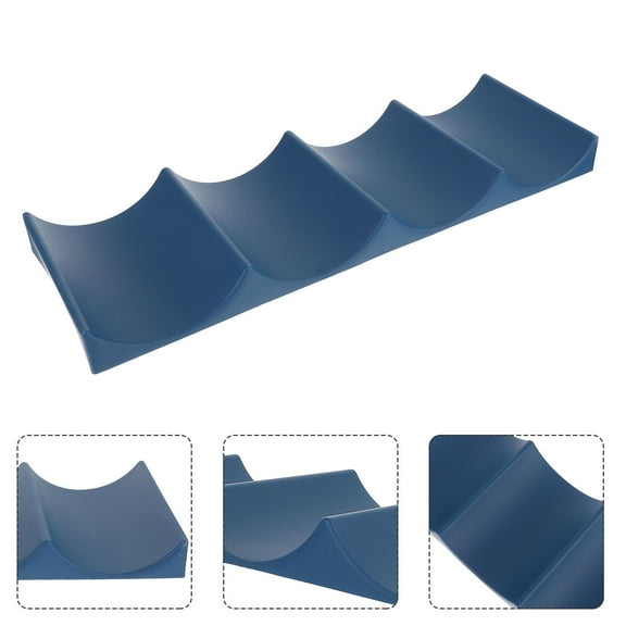 TAILTOSS 2Pcs Plastic Navy Wave Wine Rack for Space Saving Wine Bottle Organizer and Storage Stand