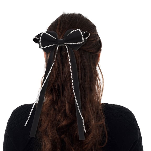 FRCOLOR 2Pcs Bowknot Hair Clips Rhinestone Firmly Fixed For Banquet Women