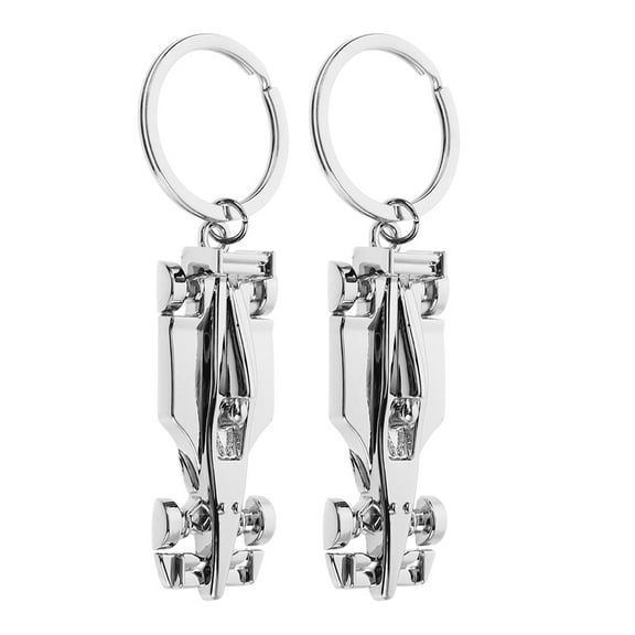 FRCOLOR 2Pcs Car Keychain Racing Car Shape Keychains Cool Keyring for Men Zinc Alloy Key Rings for Keys Keyring Decor Racing Party Favor