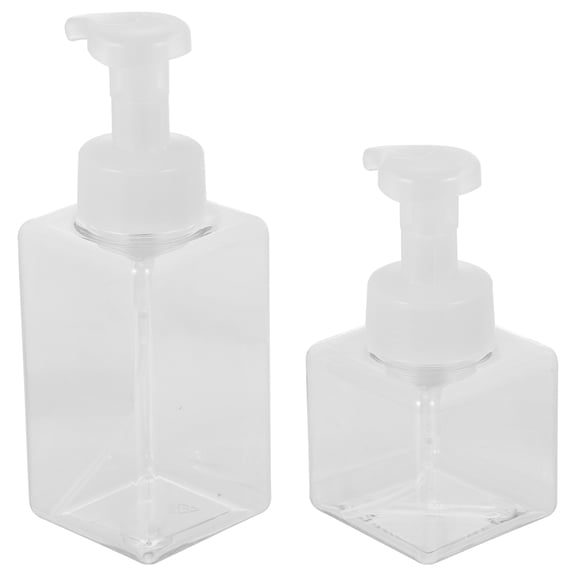 FRCOLOR 2Pcs Empty Foaming Bottles Travel Soap Bottle Plastic Lotion Dispenser (White)