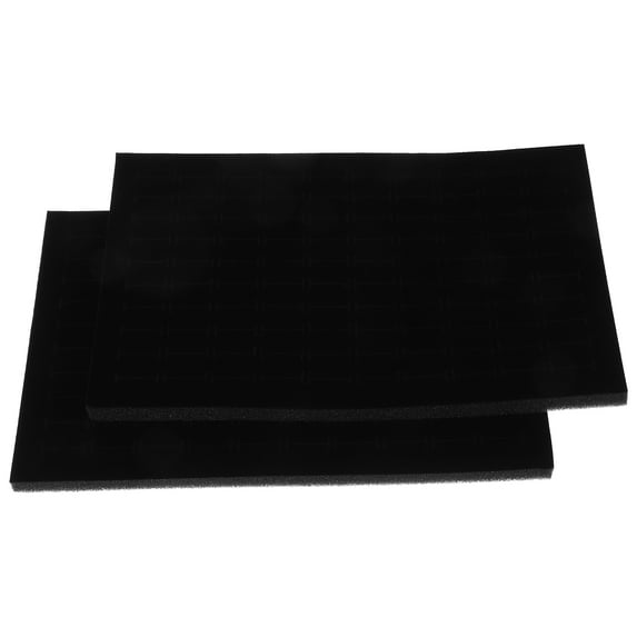 FRCOLOR 2Pcs Jewelry Box Foam Insert Black Cushion for Jewelry Box Storage and Protection