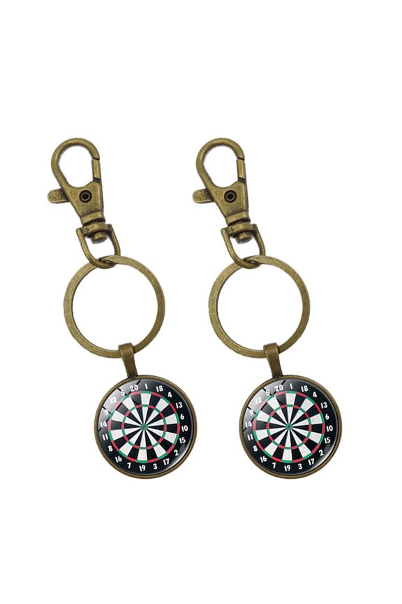 2Pcs Key Chain Pendant Retro Style Men Women Everyday Use Gift Item