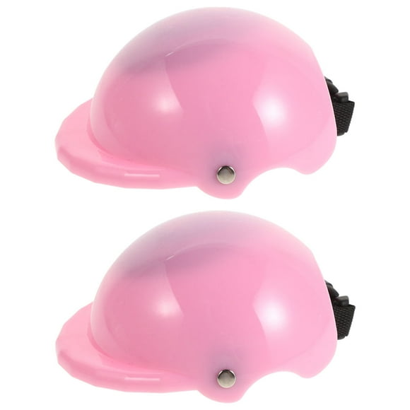 FRCOLOR 2Pcs Pink Bike Helmet Doll for 18 Inch Doll Role Playing and Outdoor Activities