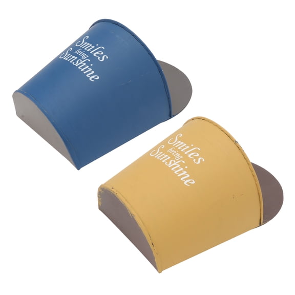 FRCOLOR 2Pcs Wall Iron Art Flower Pots Retro Style Flowerpots Wall Flowerpot Adornments