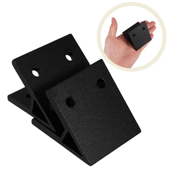 FRCOLOR 2pcs 45 Aluminum Profile Corner Bracket Angle Joint Connector for Industrial Structures Furniture and Shelving Fastener