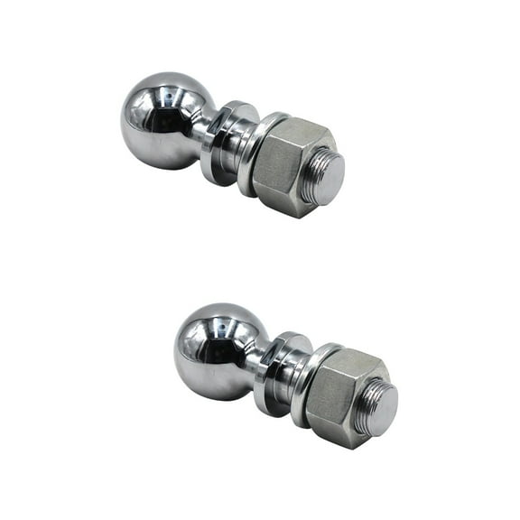 FRCOLOR 2pcs 50mm Rear Trailer Parts Universal Durable Hitch Pin Replacement Tow Ball High Strength Mini Coupling Bumper Connector (M22 5000LBS)