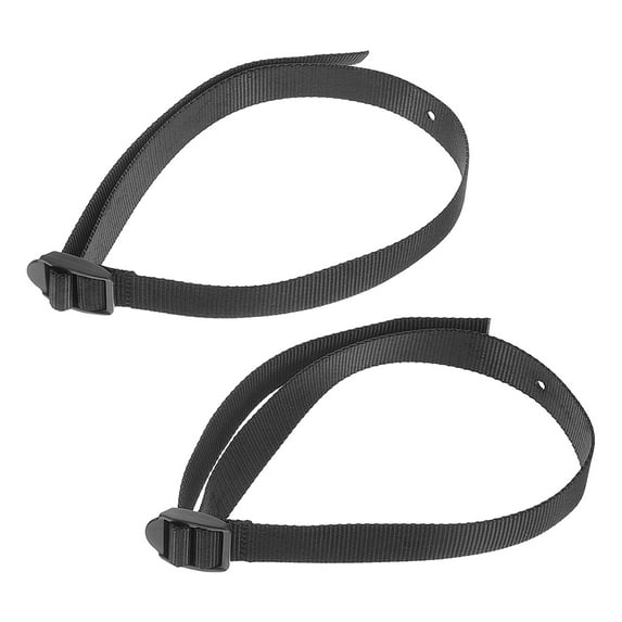FRCOLOR 2pcs Adjustable Nylon Rowing Machine Foot Straps Replacement Pedal Belts With Plastic Buckle For Fitness Sports Gym Equipment