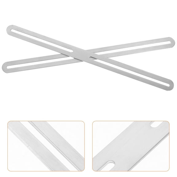 FRCOLOR 2pcs Adjustable Stainless Steel Bracket for Gate or Fence Mailbox Secure Installation Corner Brace