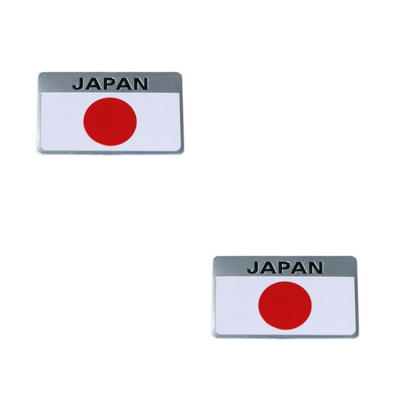 FRCOLOR 2pcs Aluminium Alloy Japanese National Flag Logo Stickers Badge Sticker Decal Auto Rear Truck Car Styling Stickers Decals