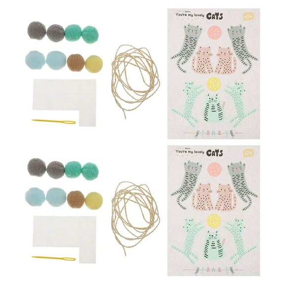 FRCOLOR 2pcs Birthday Party Adorable Animals Banner Celebration Hanging Decoration