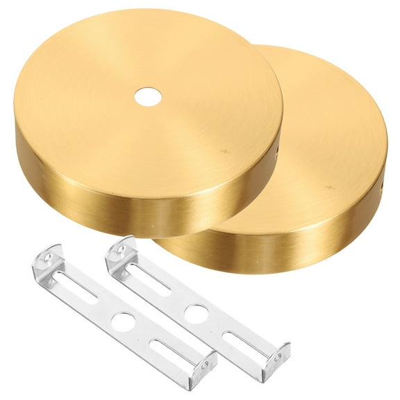 FRCOLOR 2pcs Brass Ceiling Canopy For Chandelier Diy Retro Pendant Light Lamp Holder Wall Lamp Mounting Plate Modern Ceiling Light Covers Plate