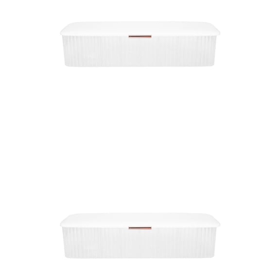TAILTOSS 2Pcs White Plastic Cable Management Box for Home Use