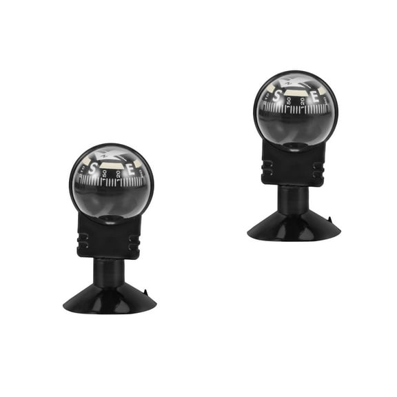 FRCOLOR 2pcs Car Compass Portable Outdoor Compass Ball Car Dashboard Ornament Automotive Compass Ball