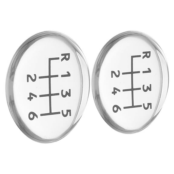 FRCOLOR 2pcs Car Shift Stickers Auto Stick Manual Transmission Vehicle Gear Knob Cover Round Shift Head Decal Stylish Cars Interior Decorative Stickers