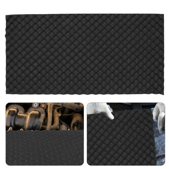 FRCOLOR 2pcs Car Thermal Insulation Hood Sound Liner Automotive Sound Deadener Absorbing Mat for Engine Compartment Car Soundproofing