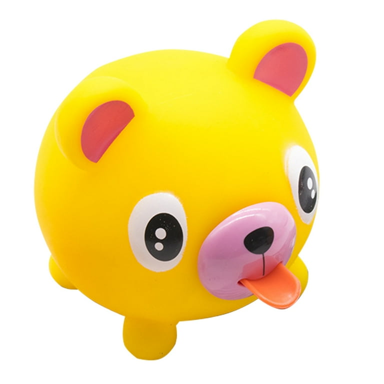 FRCOLOR 2pcs Cartoon Animal Squeeze Toy Tongue Out Squeeze Animal Toy Decompression Toy