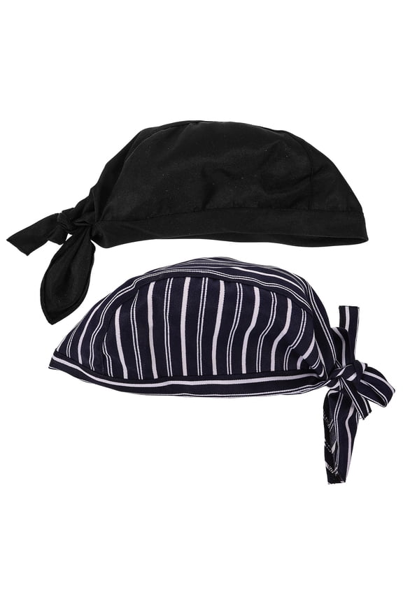 2pcs Chef Cooking Headband Adjustable Chef Turban Hats for Restaurant Bakery